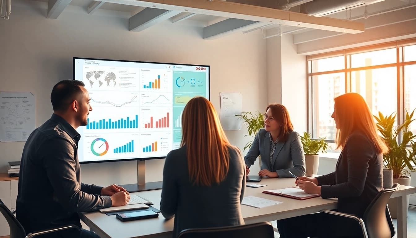 https://alvionz.de/ zeigt ein professionelles Team für digitales Marketing in einer modernen Büroumgebung.