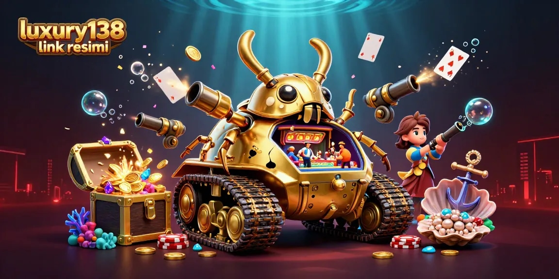 Experience the adventure of luxury138 link resmi in this vibrant underwater casino scene.