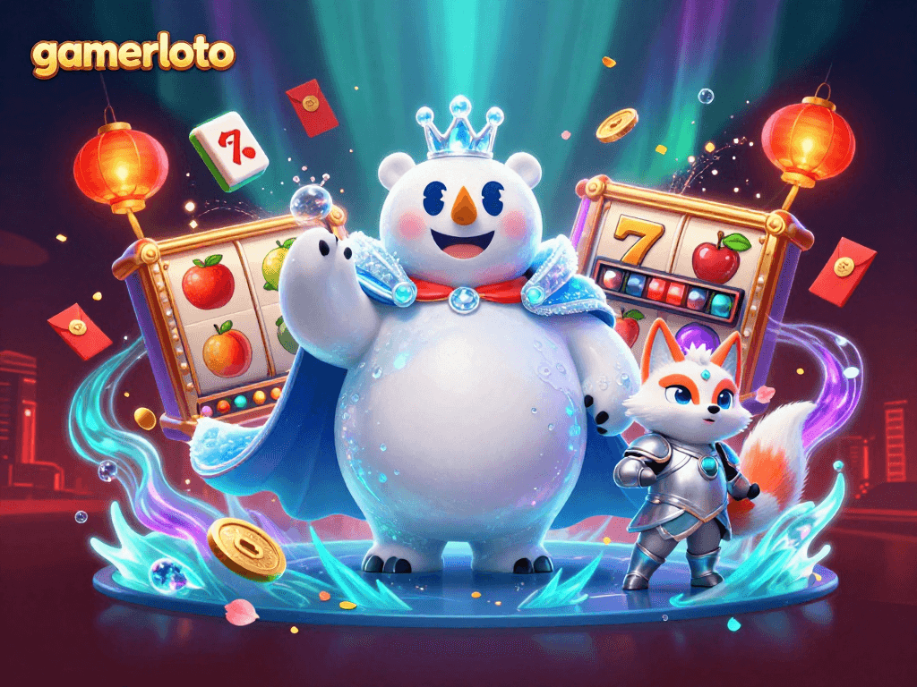 Engage in thrilling wins at gamerloto with vibrant slot reels and lively characters.