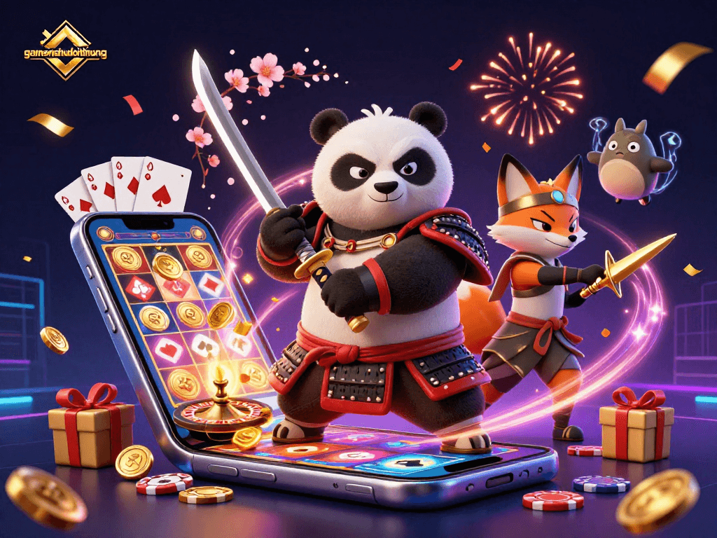 Engage with gamenohudoithuong by enjoying thrilling slot gameplay featuring vibrant characters and dynamic action.