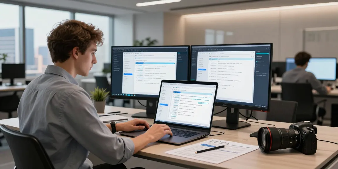 AI technology detects fake receipt in modern office setting with advanced PDF analysis tools.