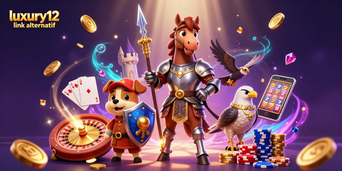 Experience winning excitement with luxury12 link alternatif in this dynamic casino-themed illustration.