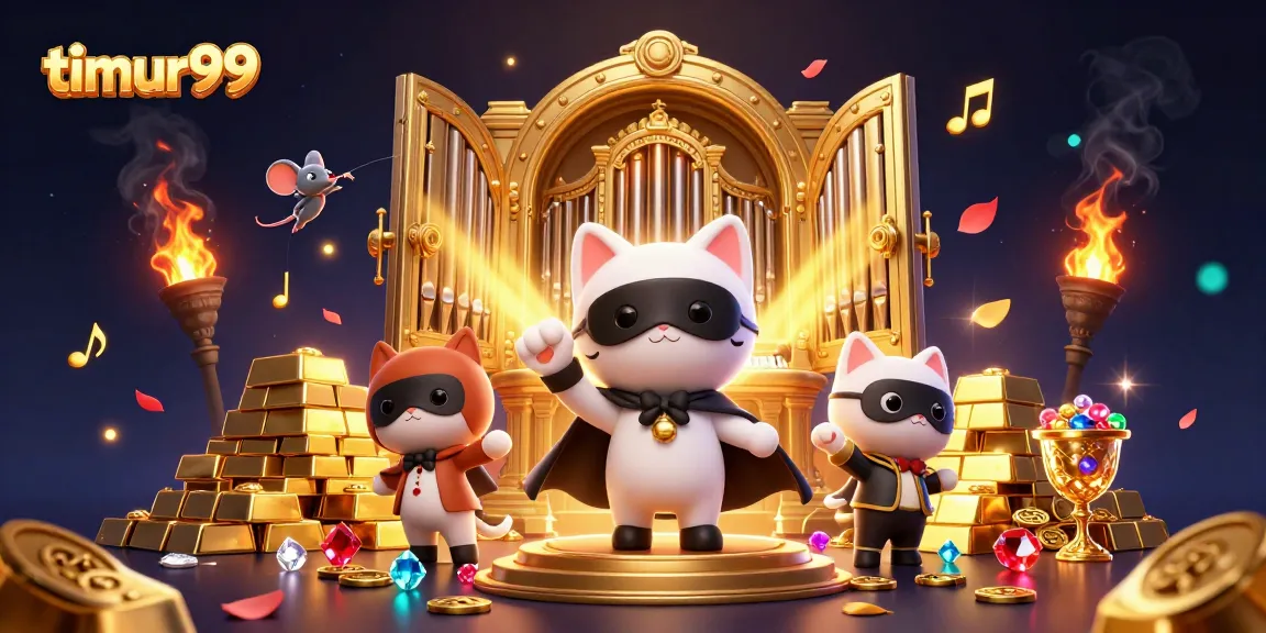 Win big with timur99 in this vibrant casino-themed illustration showcasing excitement and riches.