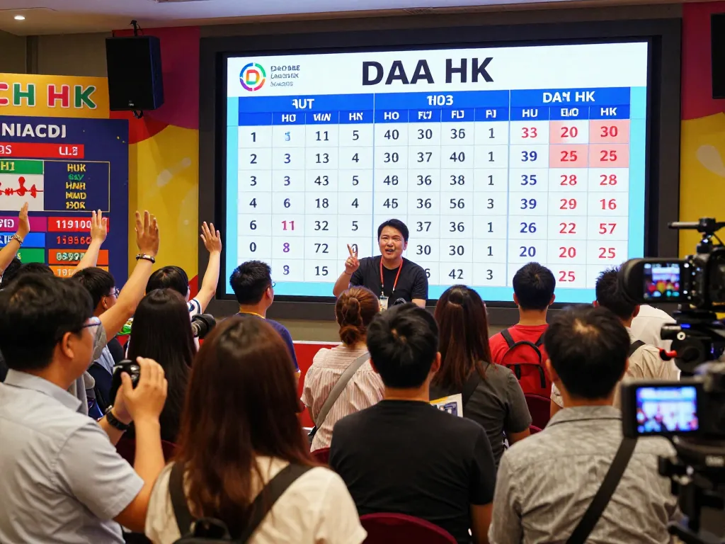 Excited players engaging in Data HK lottery draw with vibrant atmosphere.