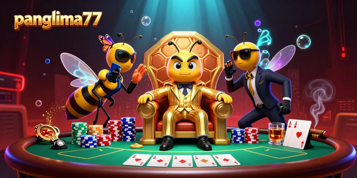 Engage with panglima77 in a vibrant 3D casino scene featuring strategic poker gameplay and dynamic characters.