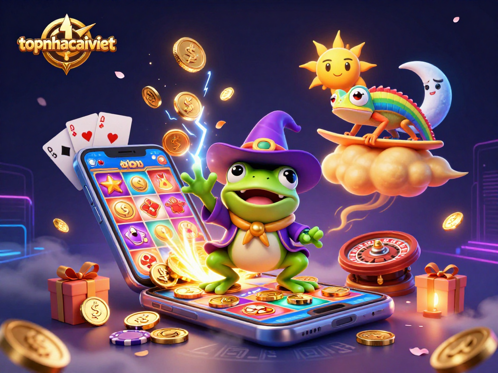 Engage with topnhacaiviet through a captivating 3D casino adventure showcasing exciting gameplay elements.