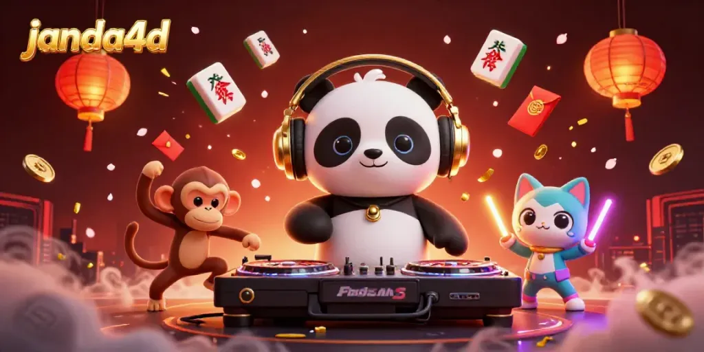Menggairahkan permainan dengan janda4d, DJ panda dan karakter menarik dalam ilustrasi 3D.