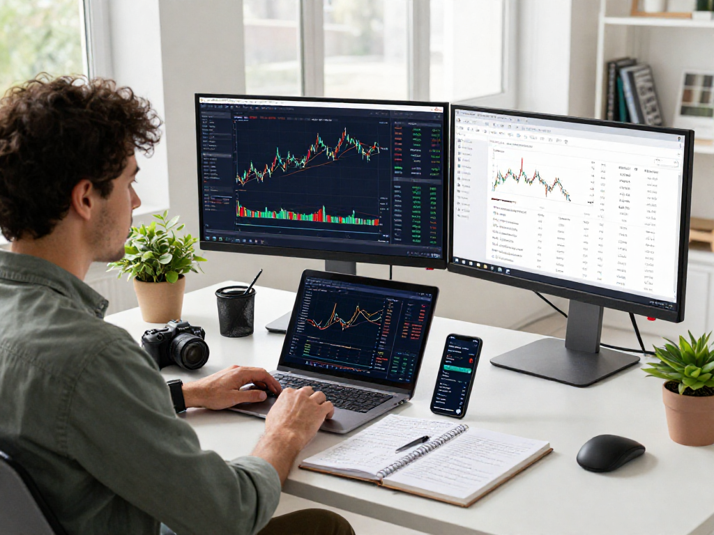 Explore the Chinese concept stock API with a developer analyzing real-time global market data in a modern workspace.