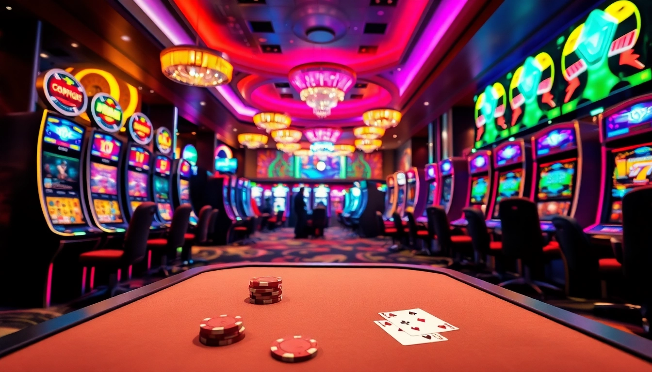 Engaging gaming experience in Non gamstop Casino Uk showcasing vibrant casino floor.