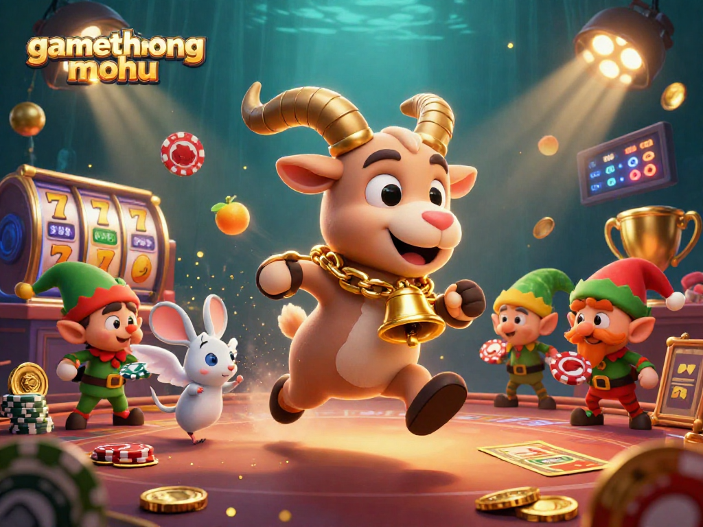 gamethuongnohu lets players win in a lively 3D casino scene with fun cartoon characters