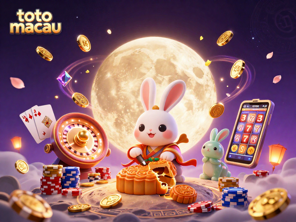 Win thrilling jackpots and engage luck with toto macau's enchanting moon rabbit scene and casino elements.