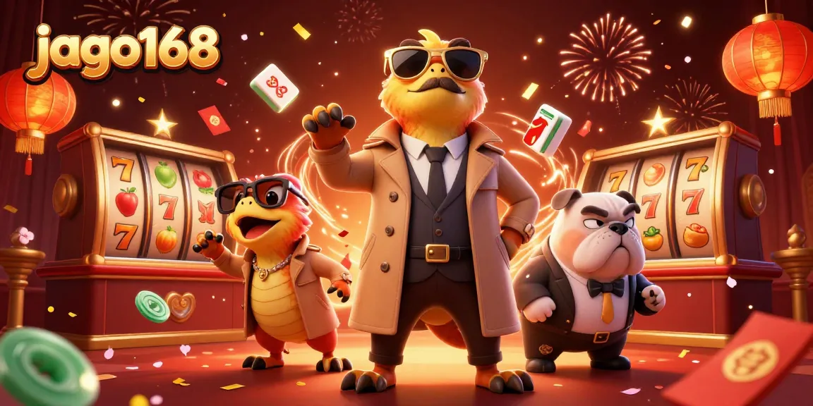Experience the thrill of jago168 with animated raptors trying to enter a VIP casino lounge surrounded by vibrant gambling elements.