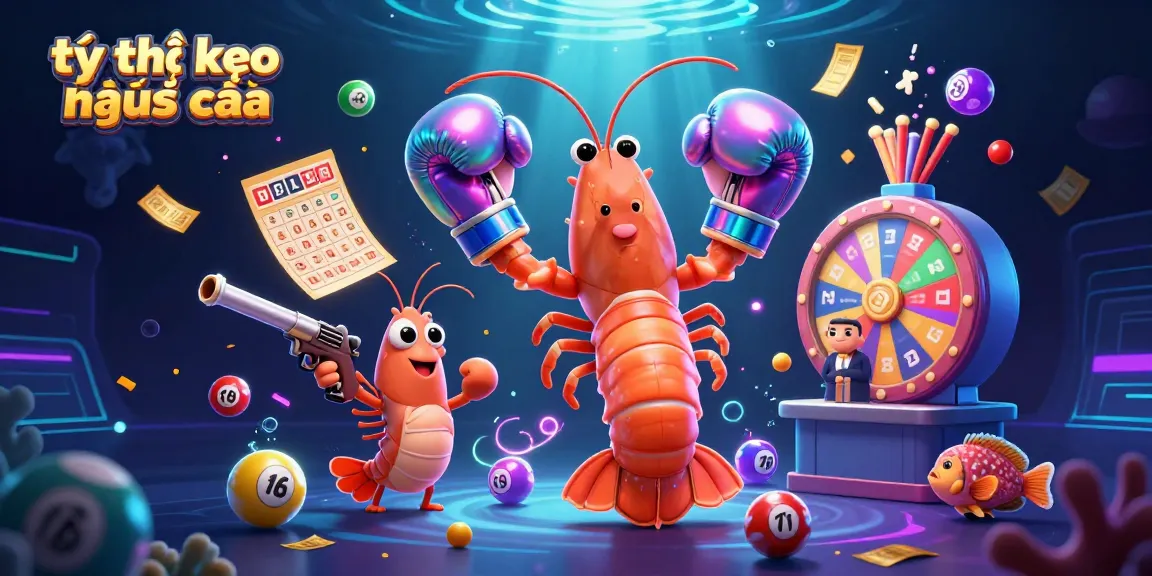 Win big with tỷ lệ kèo nhà cái as vibrant lottery balls and gaming elements dance around in a thrilling scene.