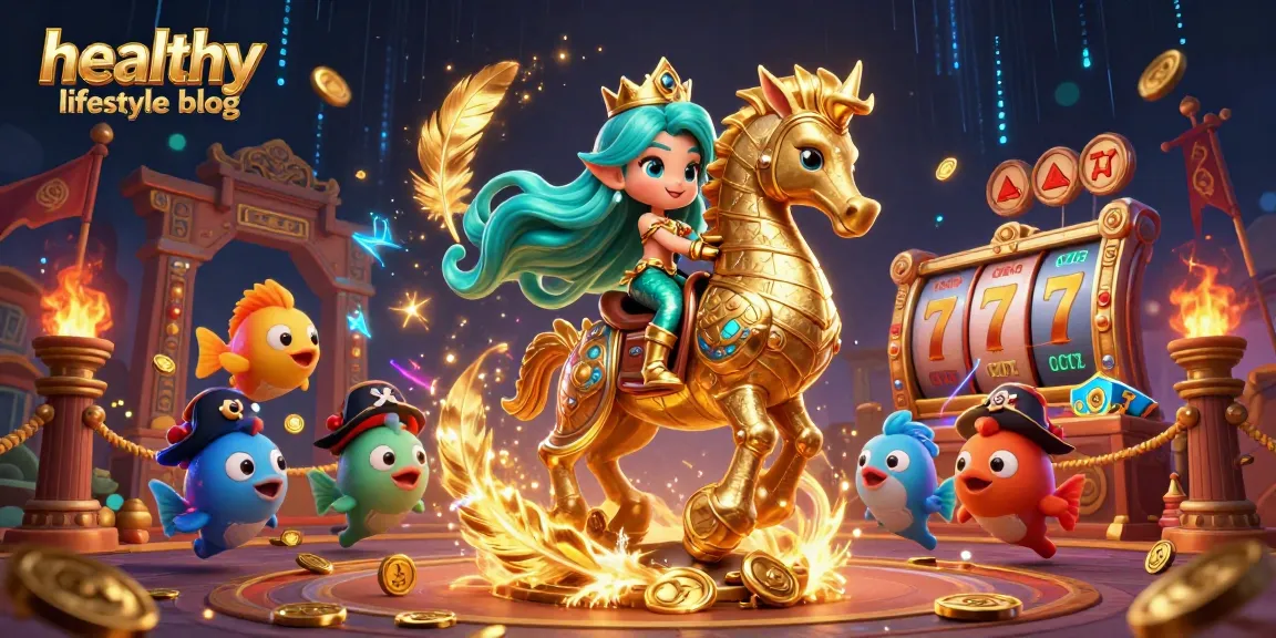 Experience winning at a healthy lifestyle blog with playful mermaid characters in a casino undersea adventure.