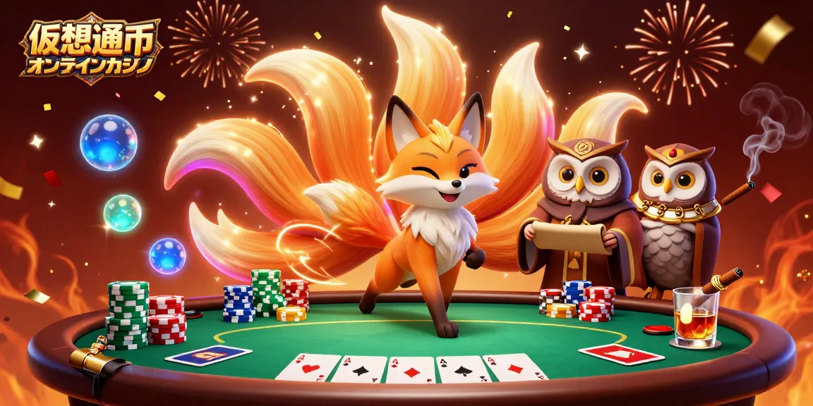 仮想通貨 オンラインカジノで遊ぶ、妖精たちがカードゲームを楽しむ楽しいシーン
