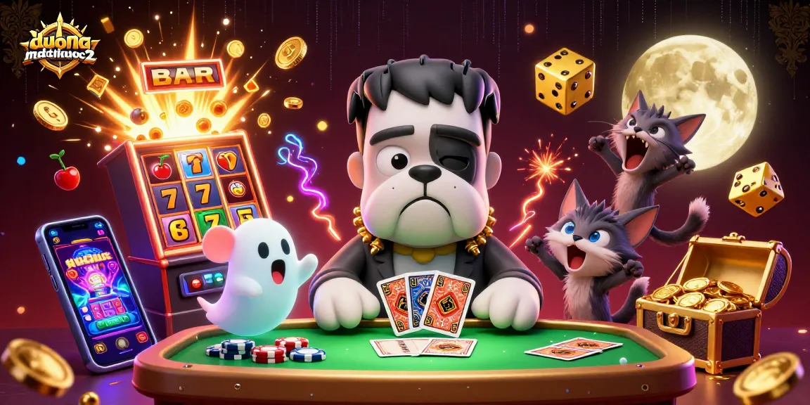 Engage in the intense action of duongmatchuoc2 with a vibrant, animated casino scene featuring colorful characters and dynamic game elements.
