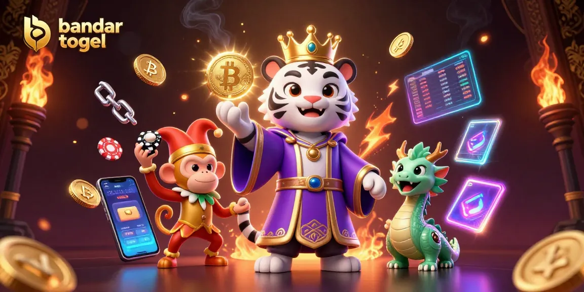 Experience excitement in bandar togel with a vibrant scene featuring a juggling monkey and majestic tiger.