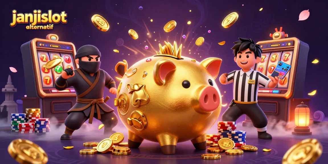 Experience exciting gameplay at janjislot alternatif with a dynamic scene of rich casino elements and characters.