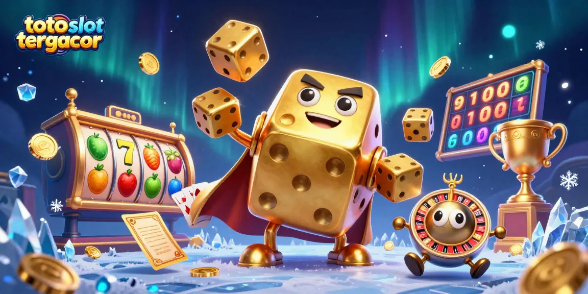 Experience thrilling jackpots at toto slot tergacor with a vibrant 3D casino scene featuring engaging elements.