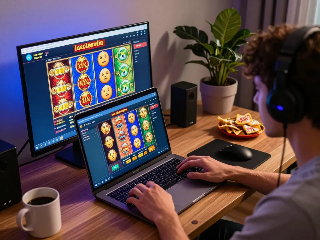 Thưởng thức một phiên chơi tại sòng bài trực tuyến luckywin, thể hiện trò chơi thú vị và hành động thắng cược.