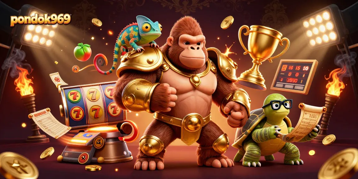Experience thrilling gaming action at pondok969 with exciting slot elements and vibrant characters.