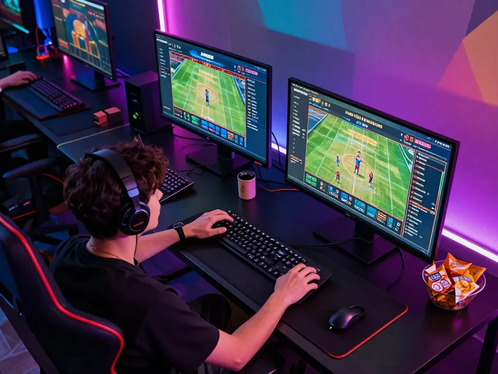 Player immersing in online games on AX88 platform, dynamic virtual casino experience.