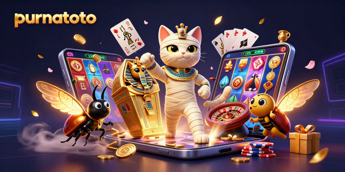 Purnatoto menciptakan pengalaman bermain slot gacor dengan simbol permainan dan karakter menarik.