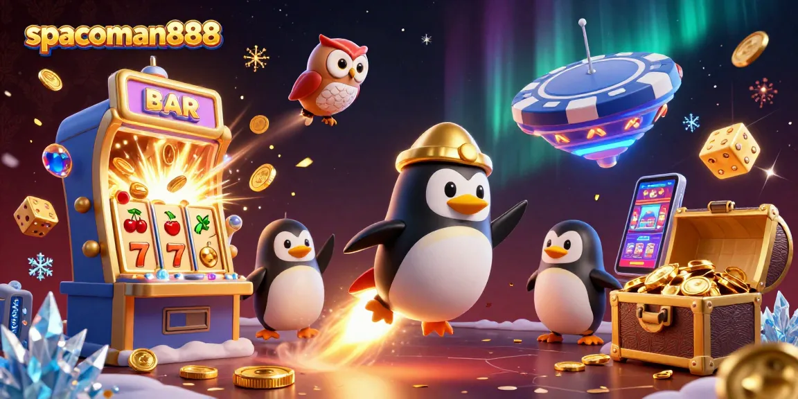 Experience the excitement of spaceman888 as the golden penguin blasts through space, winning jackpots!