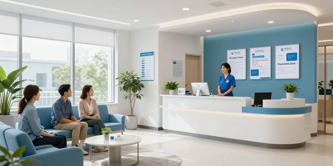 ACA plan preventive care at a modern medical facility with healthy patient consultations and expert staff.
