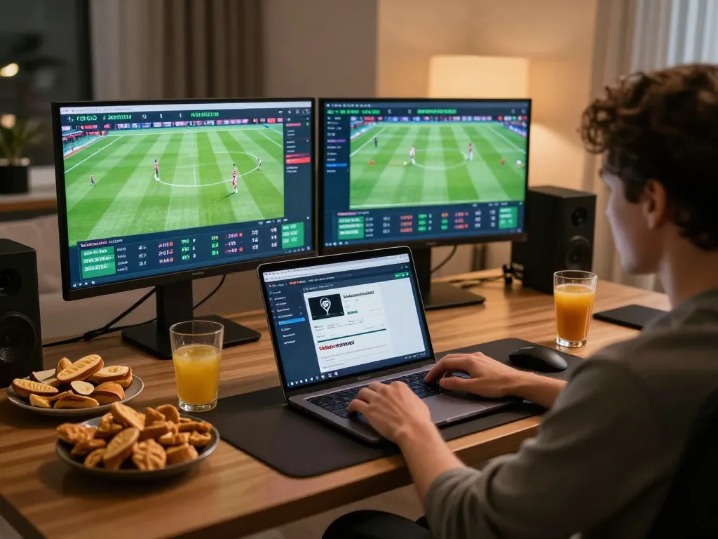 Place bets on the vaobet platform with a cozy home gaming setup and live sports.
