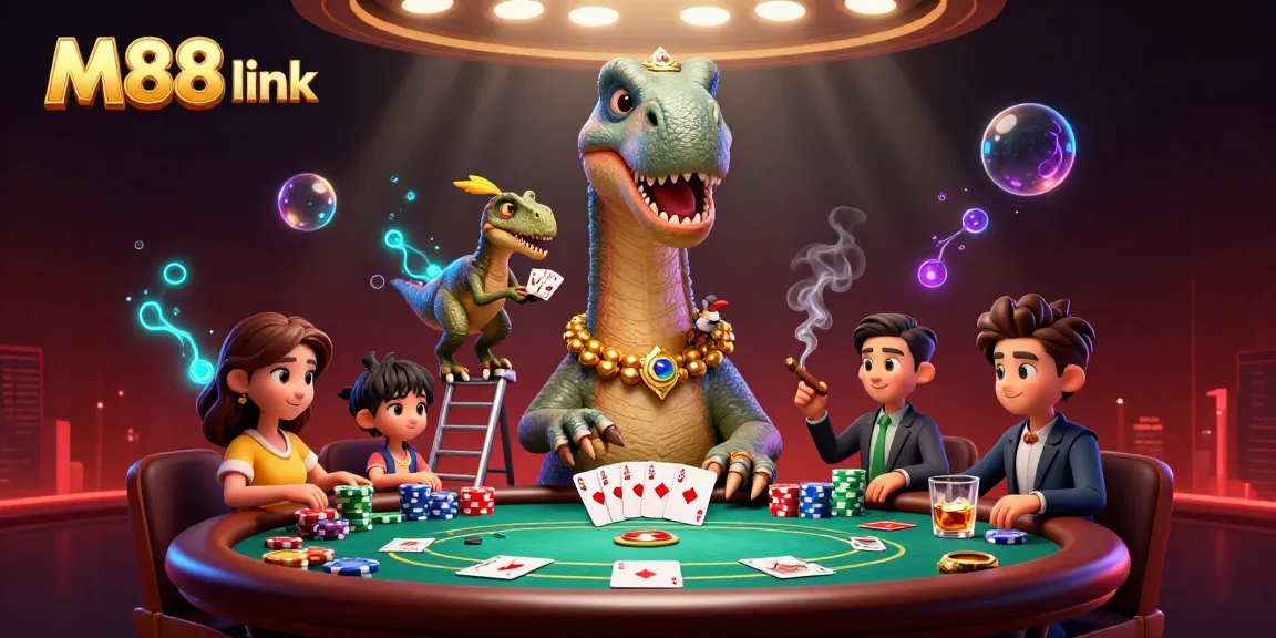 Experience thrilling games at M88 link with vibrant casino elements and dynamic illustrations.