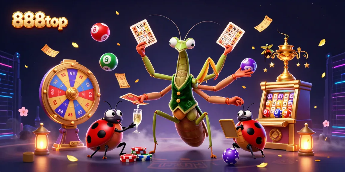 Experience thrilling games with 888top in a vibrant casino scene, filled with excitement and winners.
