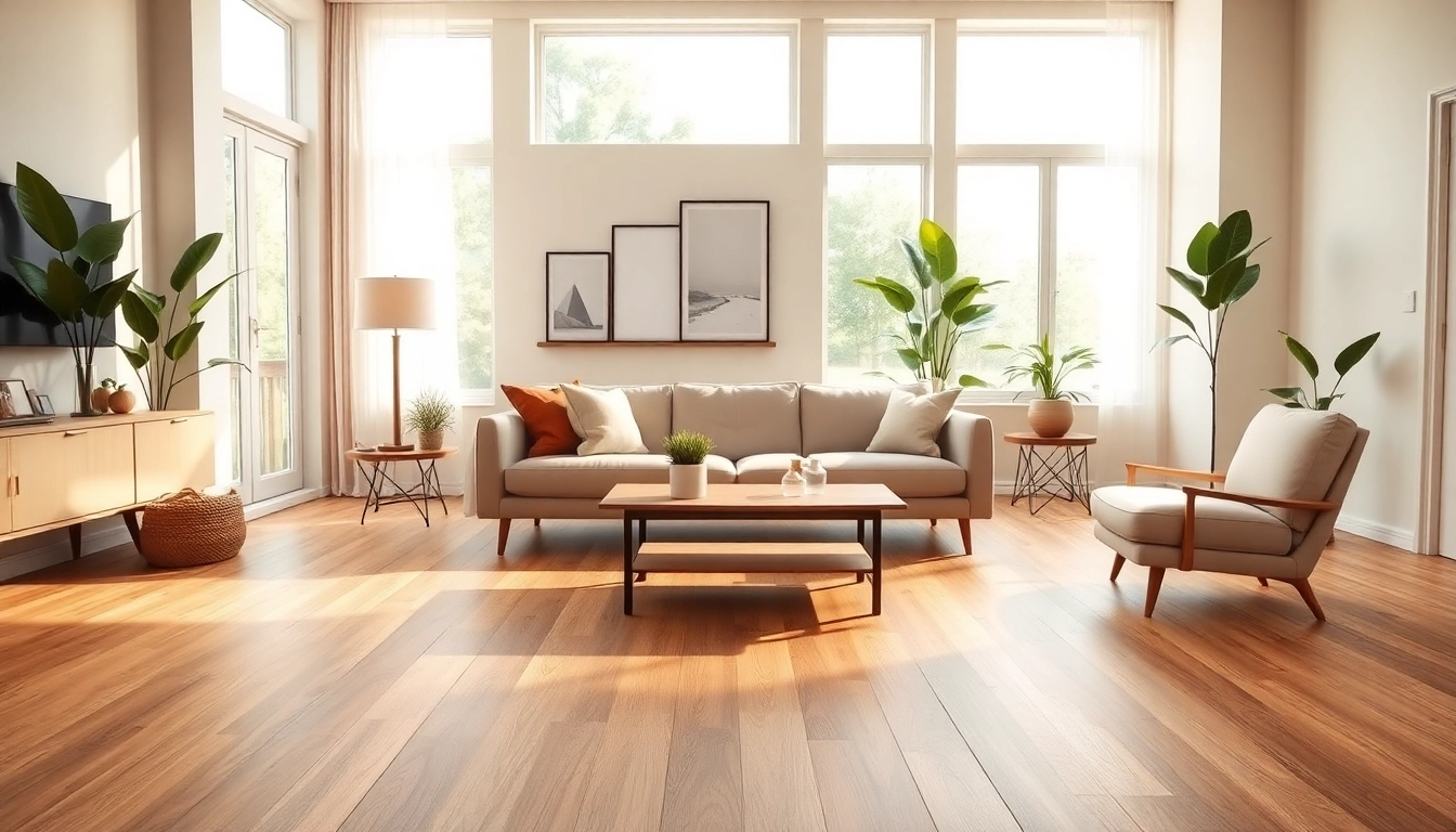 Transform your home with stunning vinyl plank flooring displayed in an inviting living room.