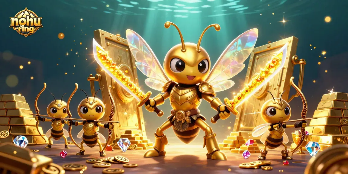Experience nohu-ring's magical gameplay with treasure vaults and vibrant 3D characters in action.