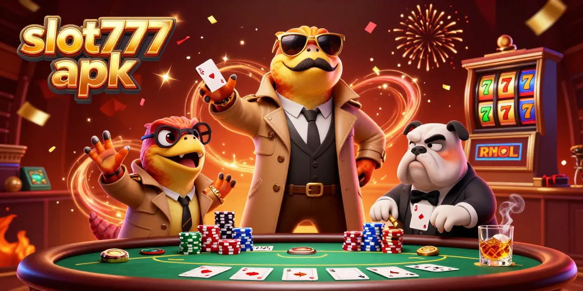 Experience thrilling slot777 apk action with raptors entering a VIP casino, vibrant gaming elements all around.