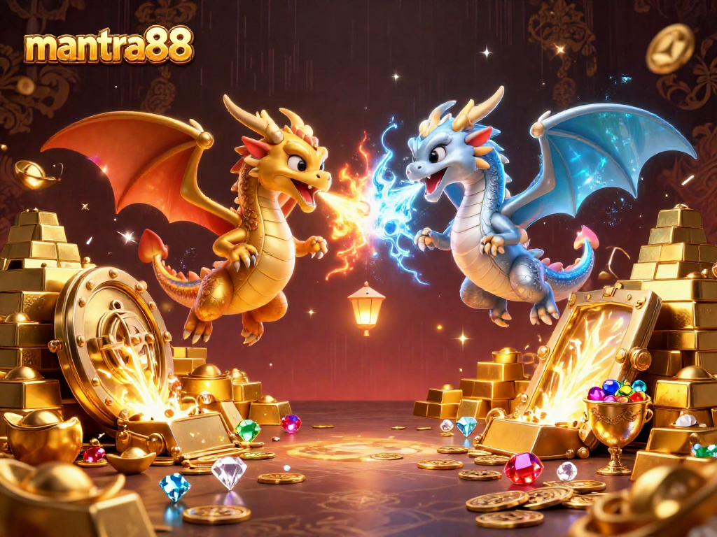 Experience the thrill of gaming at mantra88 with golden treasures, dragons, and casino excitement.