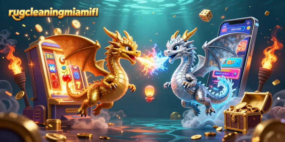 Experience the thrill of winning with rugcleaningmiamifl's vibrant casino illustration showcasing dynamic slot machine action.