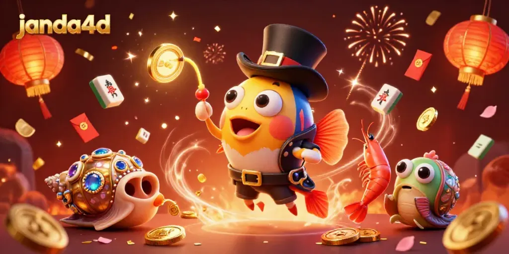 Permainan seru dengan ikan angler berkilau di JANDA4D, menarik koin emas di dunia slot online.
