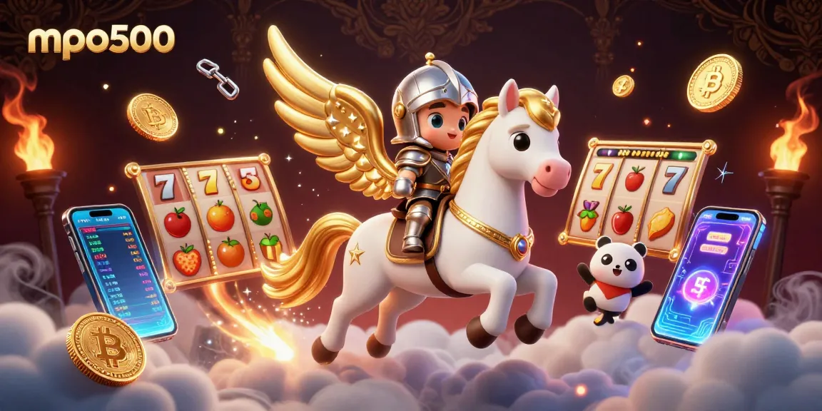 Experience mpo500's thrilling jackpot wins with this vibrant and dynamic casino illustration.