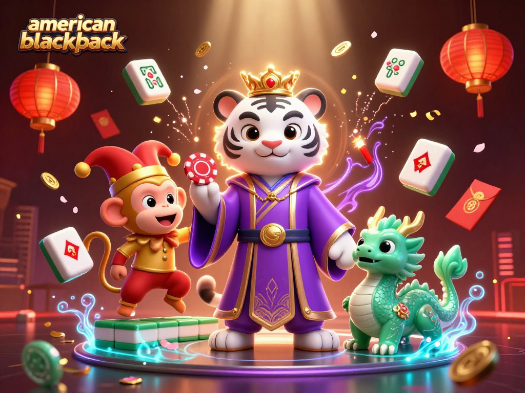 Experience the thrill of winning in American Blackjack with strategic moves and lively game elements.