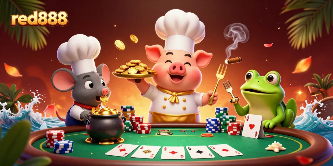 Engage with red888’s vibrant casino scene showcasing a culinary gold extravaganza.