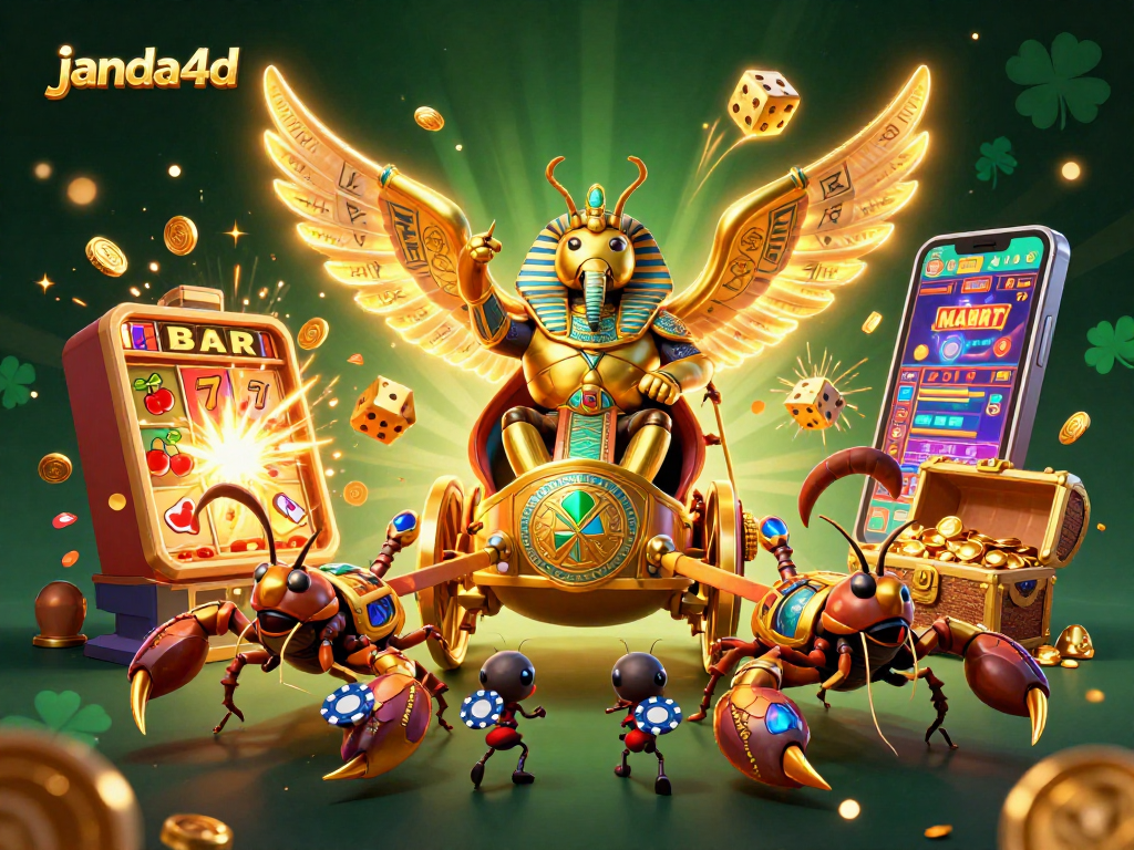 Mengakses slot online janda4d dengan slot mesin 3D dan simbol keberuntungan yang menakjubkan
