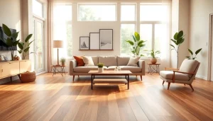 Transform your home with stunning vinyl plank flooring displayed in an inviting living room.