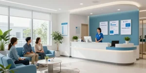 ACA plan preventive care at a modern medical facility with healthy patient consultations and expert staff.